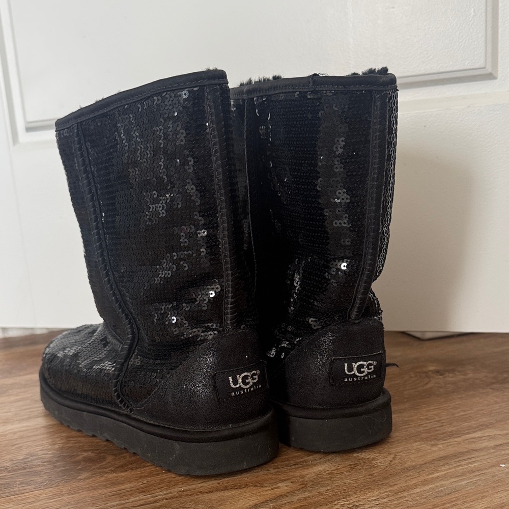 UGG Shimmering Black Sequin Boots